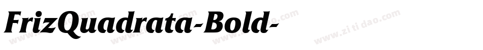FrizQuadrata-Bold字体转换