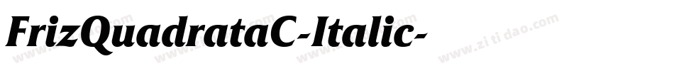 FrizQuadrataC-Italic字体转换