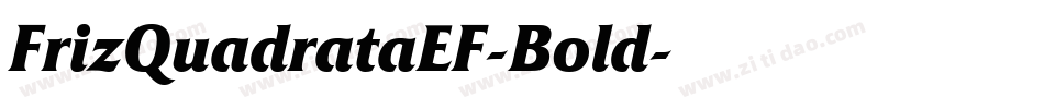 FrizQuadrataEF-Bold字体转换