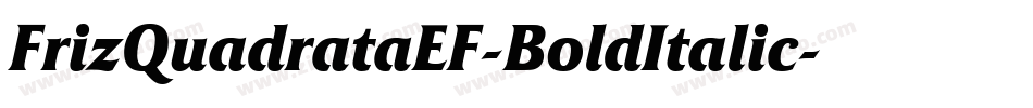 FrizQuadrataEF-BoldItalic字体转换