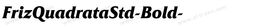 FrizQuadrataStd-Bold字体转换