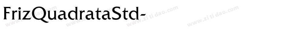 FrizQuadrataStd字体转换