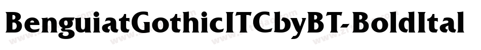 BenguiatGothicITCbyBT-BoldItal字体转换