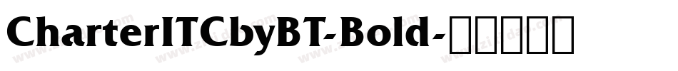 CharterITCbyBT-Bold字体转换