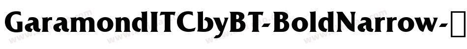 GaramondITCbyBT-BoldNarrow字体转换