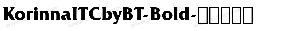 KorinnaITCbyBT-Bold字体转换
