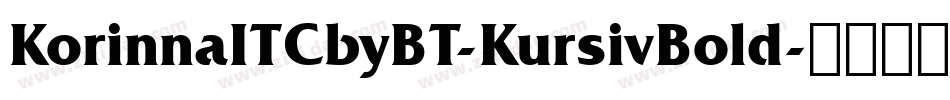 KorinnaITCbyBT-KursivBold字体转换