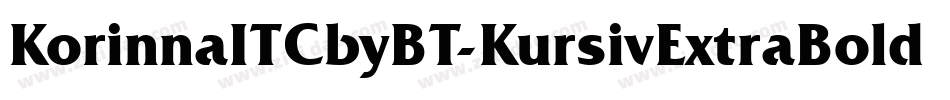 KorinnaITCbyBT-KursivExtraBold字体转换