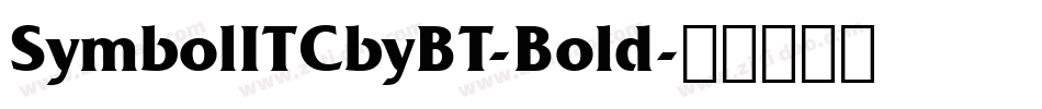 SymbolITCbyBT-Bold字体转换