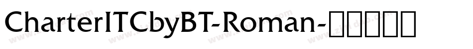 CharterITCbyBT-Roman字体转换