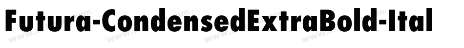 Futura-CondensedExtraBold-Italic字体转换