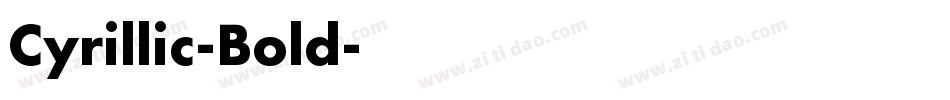 Cyrillic-Bold字体转换