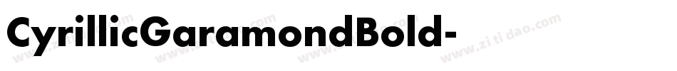 CyrillicGaramondBold字体转换