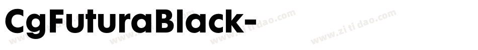 CgFuturaBlack字体转换