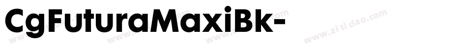 CgFuturaMaxiBk字体转换
