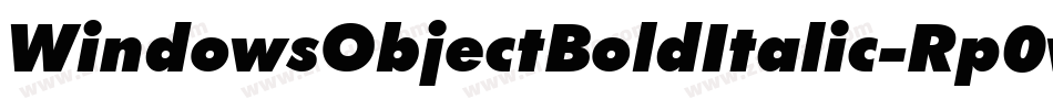 WindowsObjectBoldItalic-Rp0wo字体转换