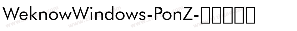 WeknowWindows-PonZ字体转换