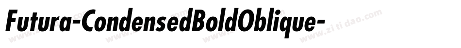 Futura-CondensedBoldOblique字体转换