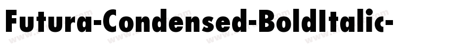 Futura-Condensed-BoldItalic字体转换