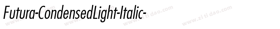 Futura-CondensedLight-Italic字体转换