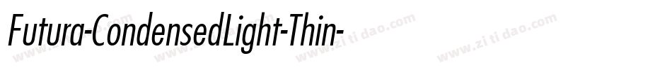 Futura-CondensedLight-Thin字体转换