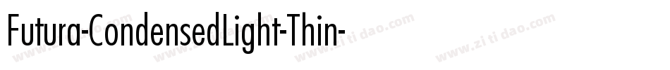 Futura-CondensedLight-Thin字体转换