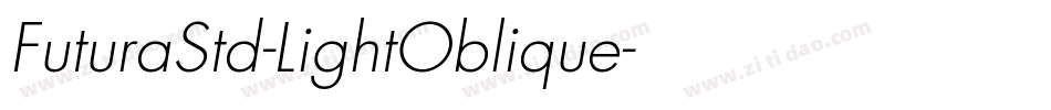 FuturaStd-LightOblique字体转换