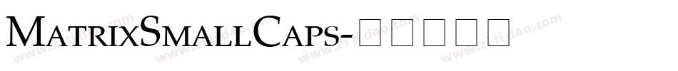 MatrixSmallCaps字体转换