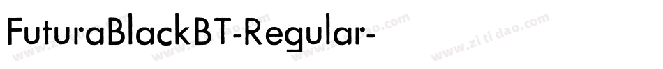 FuturaBlackBT-Regular字体转换