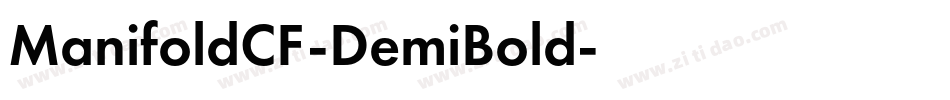 ManifoldCF-DemiBold字体转换