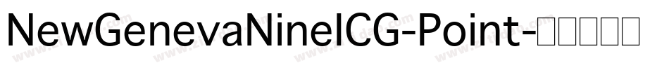 NewGenevaNineICG-Point字体转换