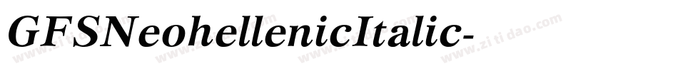 GFSNeohellenicItalic字体转换