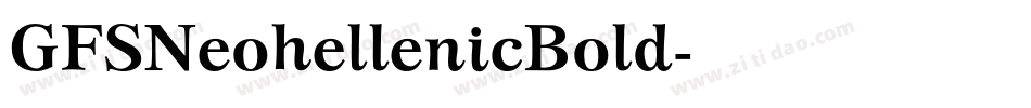 GFSNeohellenicBold字体转换