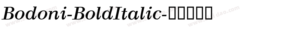 Bodoni-BoldItalic字体转换