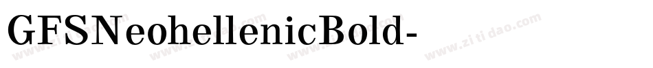 GFSNeohellenicBold字体转换