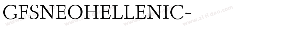 GFSNeohellenic字体转换