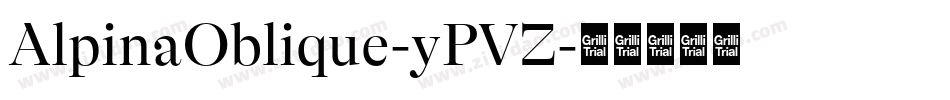 AlpinaOblique-yPVZ字体转换