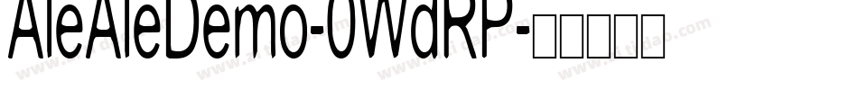 AleAleDemo-0WdRP字体转换