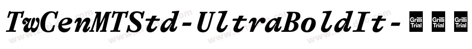 TwCenMTStd-UltraBoldIt字体转换