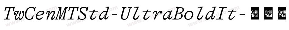 TwCenMTStd-UltraBoldIt字体转换