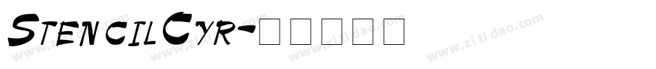 StencilCyr字体转换
