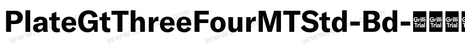 PlateGtThreeFourMTStd-Bd字体转换