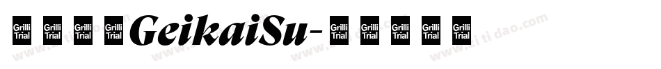 日韩字体GeikaiSu字体转换