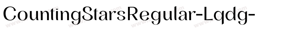 CountingStarsRegular-Lqdg字体转换