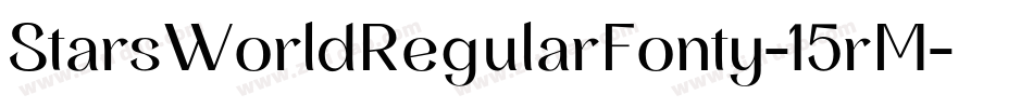 StarsWorldRegularFonty-15rM字体转换