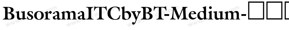 BusoramaITCbyBT-Medium字体转换