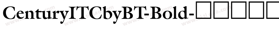CenturyITCbyBT-Bold字体转换
