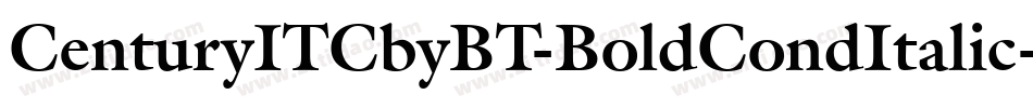 CenturyITCbyBT-BoldCondItalic字体转换