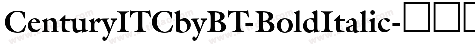 CenturyITCbyBT-BoldItalic字体转换