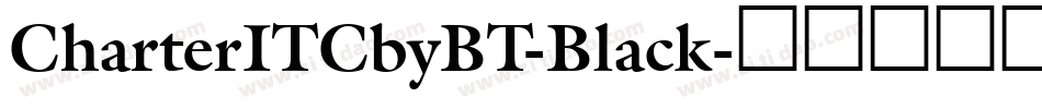 CharterITCbyBT-Black字体转换
